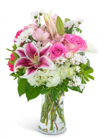 Uniquely Pink Bouquet Vase