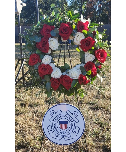 United States Coast Guard Wreath Military/Patriotic Open Wreath