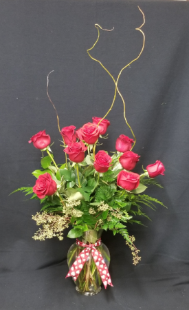 Upgraded Dozen Rose Arrangement in Portland, OR | Kern Park Flower Shoppe Upgraded Dozen Rose Arrangement in Portland, OR | Kern Park Flower Shoppe