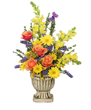 UPLIFTING FLORAL URN Arrangement in Union, SC | GWINN'S FLORIST