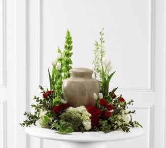 Urn Wreath Cremation & Memorial Flowers (Urn not included) in Fredericton, NB | GROWER DIRECT FLOWERS LTD