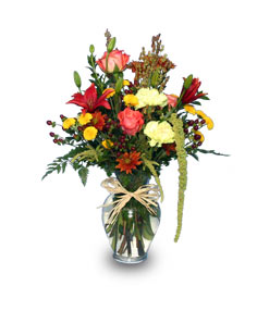 AN ESSENCE OF AUTUMN Vase of Flowers