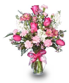 PRETTY IN PINK Flower Vase