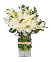 FRESH SNOWFALL Vase of Flowers