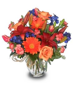 A CHANGE OF SEASONS Vase of Flowers