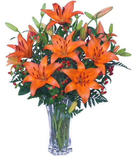 Autumn Vibrance Lily Arrangement Flower Bouquet