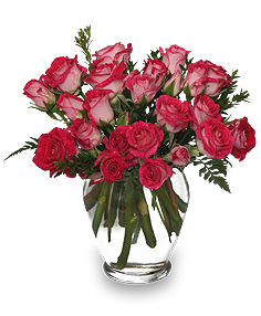 Ring Around the Roses Vase of Spray Roses