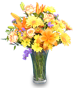 GOLDEN GLOW Floral Vase