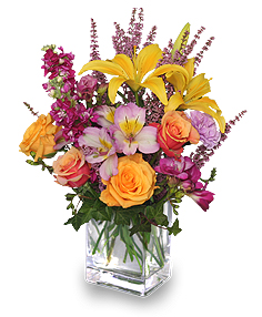 Bring On The Happy Vase of Flowers in San Antonio, TX - FLOWER ME FLORIST