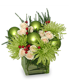 GLAMOROUS GREEN Holiday Bouquet
