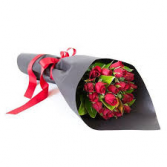 V-30 PREMIUM WRAPPED 1-DOZ. RED ROSES