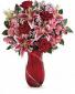 V 42 STAR GAZERS, ROSES, W/PINK ASTROMERIAS AND FILLERS