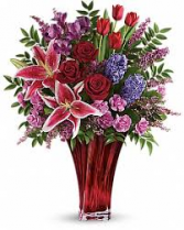 V-9 ASSORTED STAR GAZER, CARNATIONS, RED ROSES, AND TULLIPS