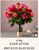 V1M Ever After FTD Vase Arrangement mixed roses