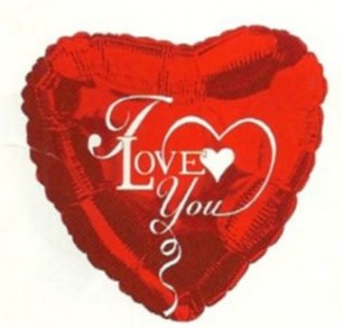 Valentine Balloon designs may vary: add on product only