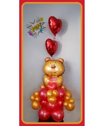 Valentine Balloon Bouquet Bear Balloon Bouquet