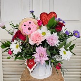 Valentine Basket with Palm Pal Plush 