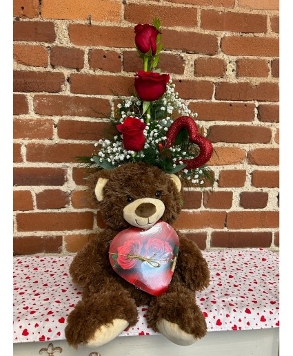 Valentine Candy Bear Vase