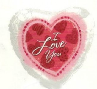 valentine day balloon Designs may vary: add on product only