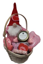 Valentine Gnome Bath and Body Basket 