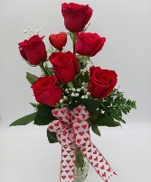 Valentine Half Dozen Floral Arrangment