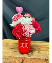 Valentine Mason Jar Mini Red  in Jackson, Ohio | Broadway Blooms