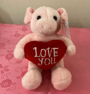Valentine Pig Stuffed Animal 