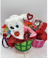 Valentine Plush & Candy Basket 