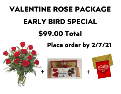 Valentine Rose Package Roses