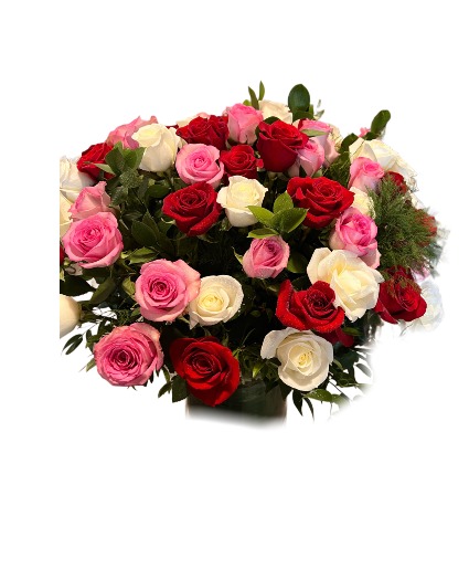 Valentine Roses Vased