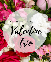 Valentine Trio:  Designer's Choice Vase Arrangement in Gardner, Kansas | In Full Bloom