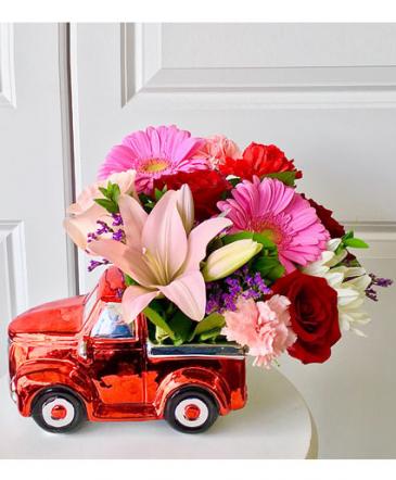 Flower Truck Flower Arrangement in Whittier, CA | Rosemantico Flowers