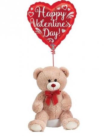 Valentine's Balloon & Bear Bunch 