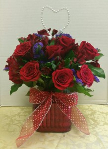 Red Rose Romance Vase