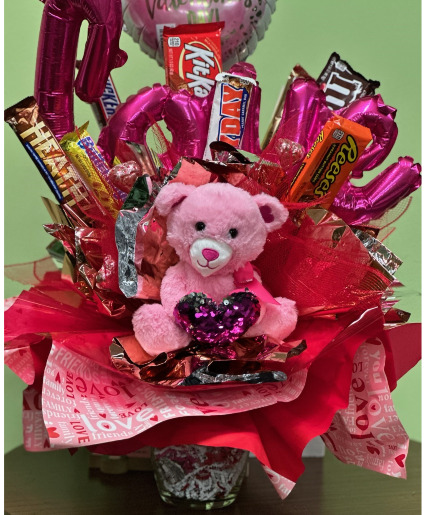 Valentine's Day Candy Bouquet Valentine Arrangement