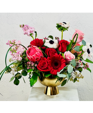 Valentine's Day Centerpiece  in Pittsboro, NC | Blossom Floral Artistry