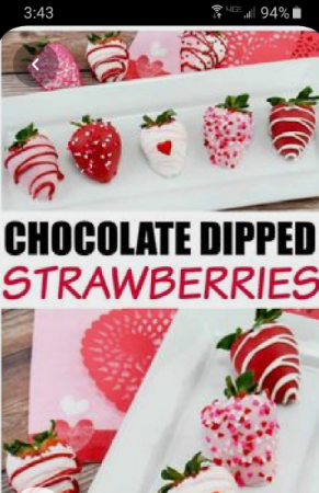 Valentines Day Chocolate Dipped Strawberrys Chocolate Dipped Strawberry's
