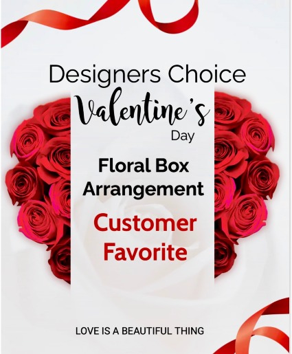 Valentine's Day Floral Box Arrangement