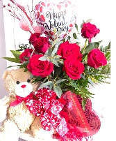 Valentine’s Day Special- One Dozen Roses & Gifts  in Burlington, North Carolina | STAINBACK FLORIST & GIFTS LLC