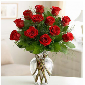 Beautiful One Dz Red Roses  Arranged in Vase