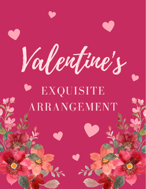 Valentine's Day Exquisite Arrangement Vase Arrangement