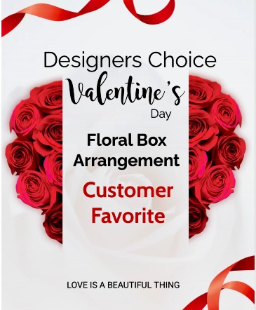Valentine's Day Floral Box Arrangement  in Memphis, TN | Something Pretty Too Flower And Gifts