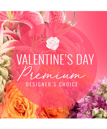 Valentine's Day Florals Premium Designer's Choice in Rockford, MI | FLOWER GARDEN FLORAL