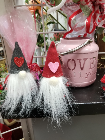 Download Valentine S Day Gnome With Fresh Mixed Vase In Moberly Mo Knot As It Seems Flowers And Gifts Llc