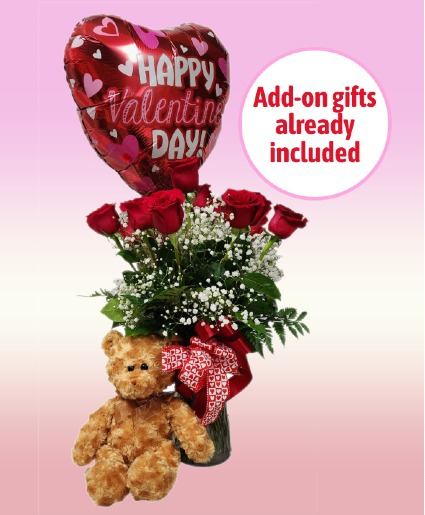 Valentine's Day Package #2 Valentine's Day arrangement with gift