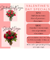 Valentine's Day Specials Valentine's Day Arrangement in Dushore, Pennsylvania | Franklin's Small Town Flowers