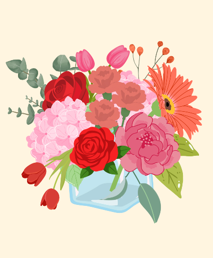 Budding Romance Vase Arrangement