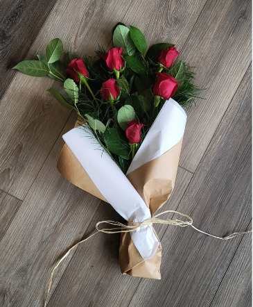 Valentine's Day Wrapped Rose Bouquet  in West Branch, IA | Iris & Ivy