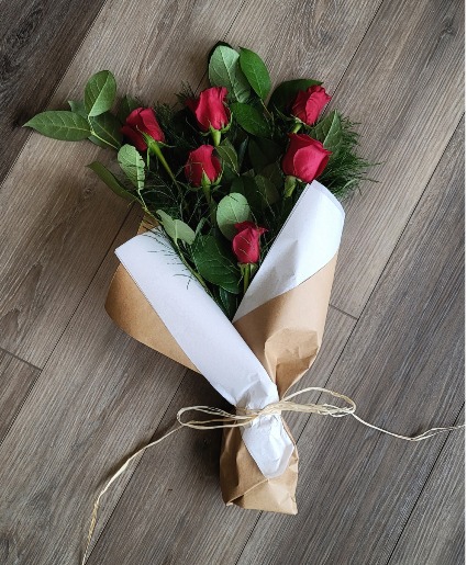 Valentine's Day Wrapped Rose Bouquet 