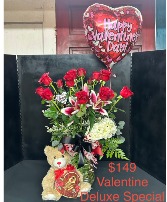Valentine's Deluxe Special  vase Arrangement 